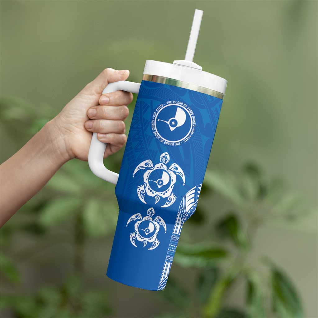 FSM Yap States Tumbler With Handle Micronesia Six 9 One Polynesian Tribal Pattern
