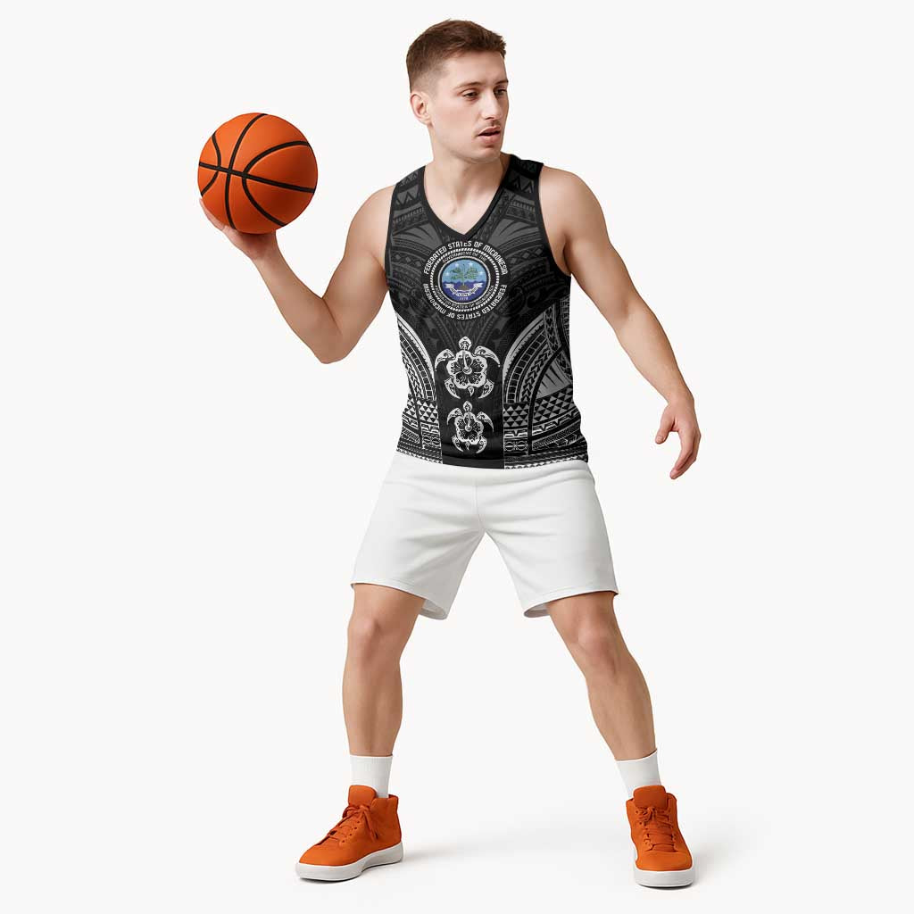 FSM Micronesia Six 9 One Basketball Jersey Polynesian Tribal Pattern - Polynesian Pride