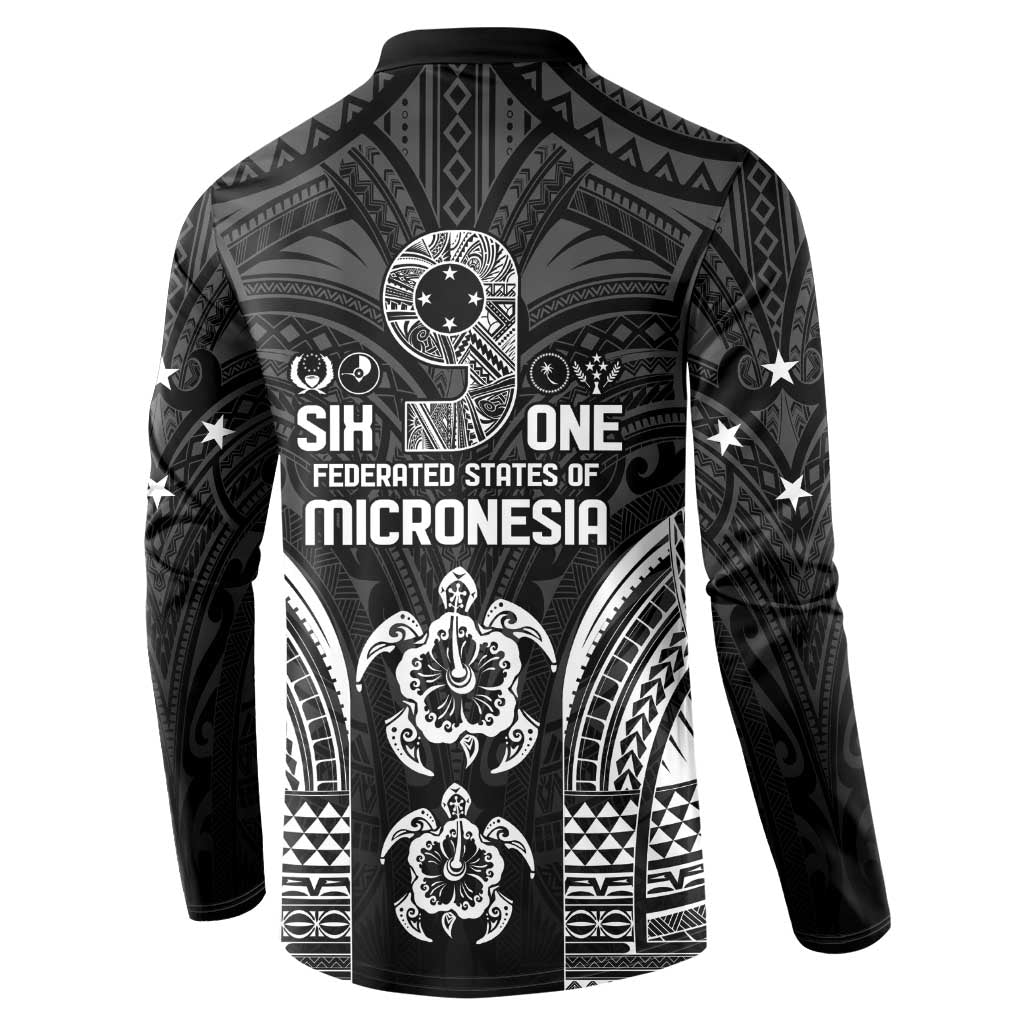 FSM Micronesia Six 9 One Button Sweatshirt Polynesian Tribal Pattern LT9 - Polynesian Pride