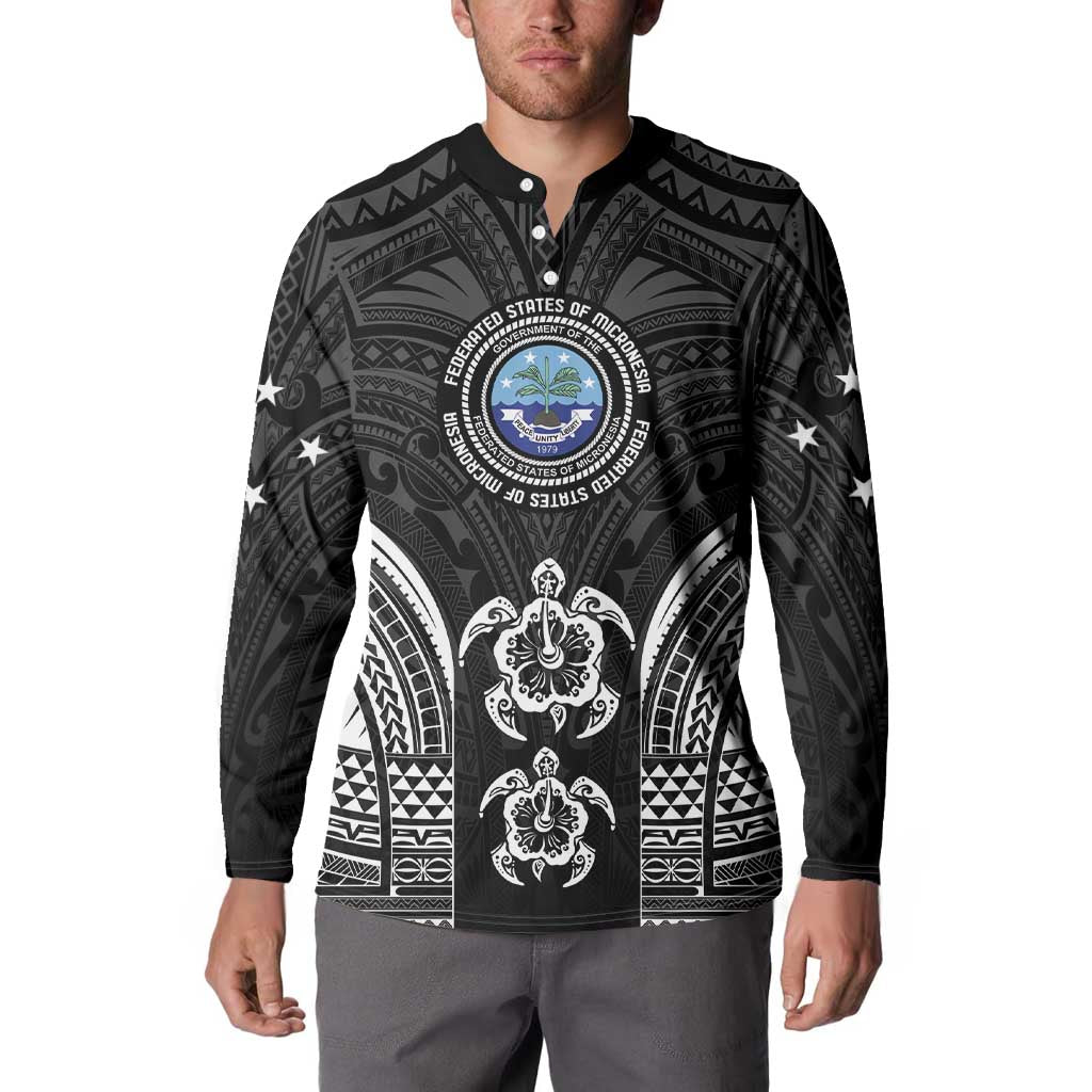 FSM Micronesia Six 9 One Button Sweatshirt Polynesian Tribal Pattern LT9 - Polynesian Pride