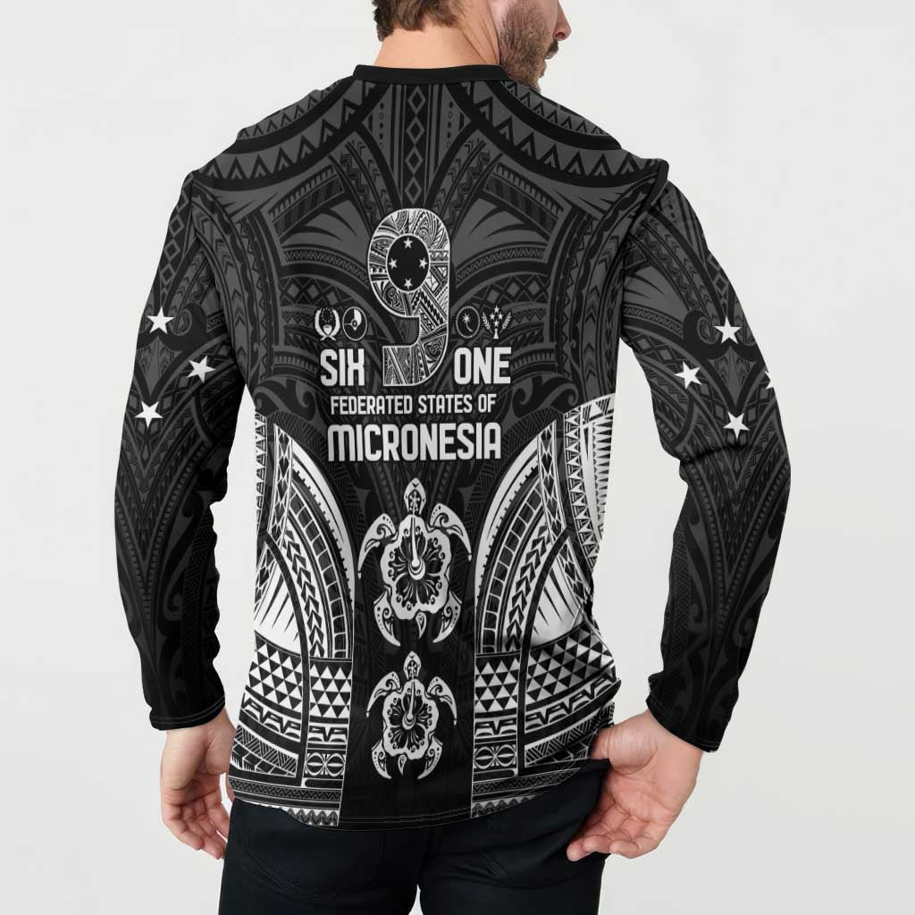 FSM Micronesia Six 9 One Button Sweatshirt Polynesian Tribal Pattern LT9 - Polynesian Pride