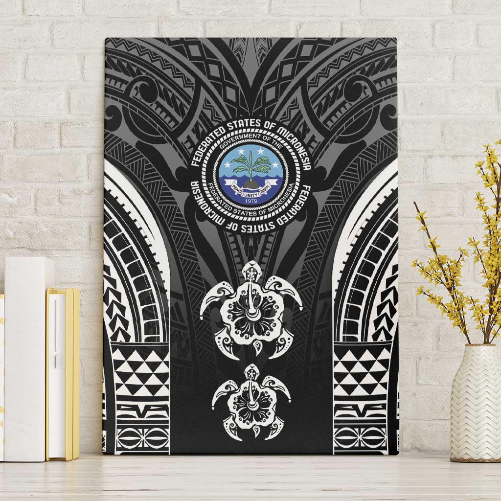 FSM Micronesia Six 9 One Canvas Wall Art Polynesian Tribal Pattern