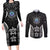 FSM Micronesia Six 9 One Couples Matching Long Sleeve Bodycon Dress and Long Sleeve Button Shirt Polynesian Tribal Pattern