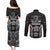 FSM Micronesia Six 9 One Couples Matching Puletasi and Long Sleeve Button Shirt Polynesian Tribal Pattern