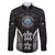FSM Micronesia Six 9 One Family Matching Off The Shoulder Long Sleeve Dress and Hawaiian Shirt Polynesian Tribal Pattern