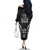 FSM Micronesia Six 9 One Family Matching Off The Shoulder Long Sleeve Dress and Hawaiian Shirt Polynesian Tribal Pattern