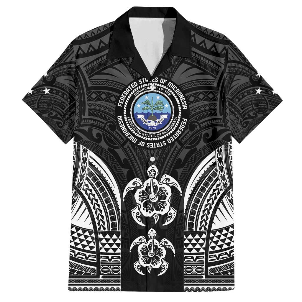 FSM Micronesia Six 9 One Family Matching Off Shoulder Maxi Dress and Hawaiian Shirt Polynesian Tribal Pattern