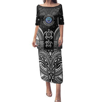 FSM Micronesia Six 9 One Family Matching Puletasi and Hawaiian Shirt Polynesian Tribal Pattern
