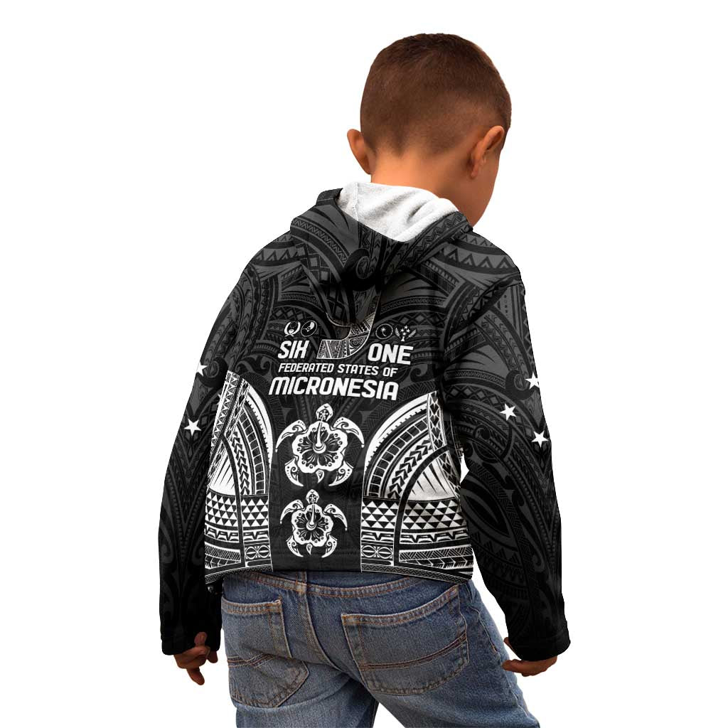 FSM Micronesia Six 9 One Kid Hoodie Polynesian Tribal Pattern