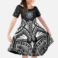 FSM Micronesia Six 9 One Kid Short Sleeve Dress Polynesian Tribal Pattern