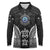 FSM Micronesia Six 9 One Long Sleeve Polo Shirt Polynesian Tribal Pattern