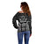 FSM Micronesia Six 9 One Off Shoulder Sweater Polynesian Tribal Pattern