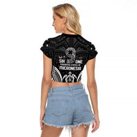 FSM Micronesia Six 9 One Raglan Cropped T Shirt Polynesian Tribal Pattern