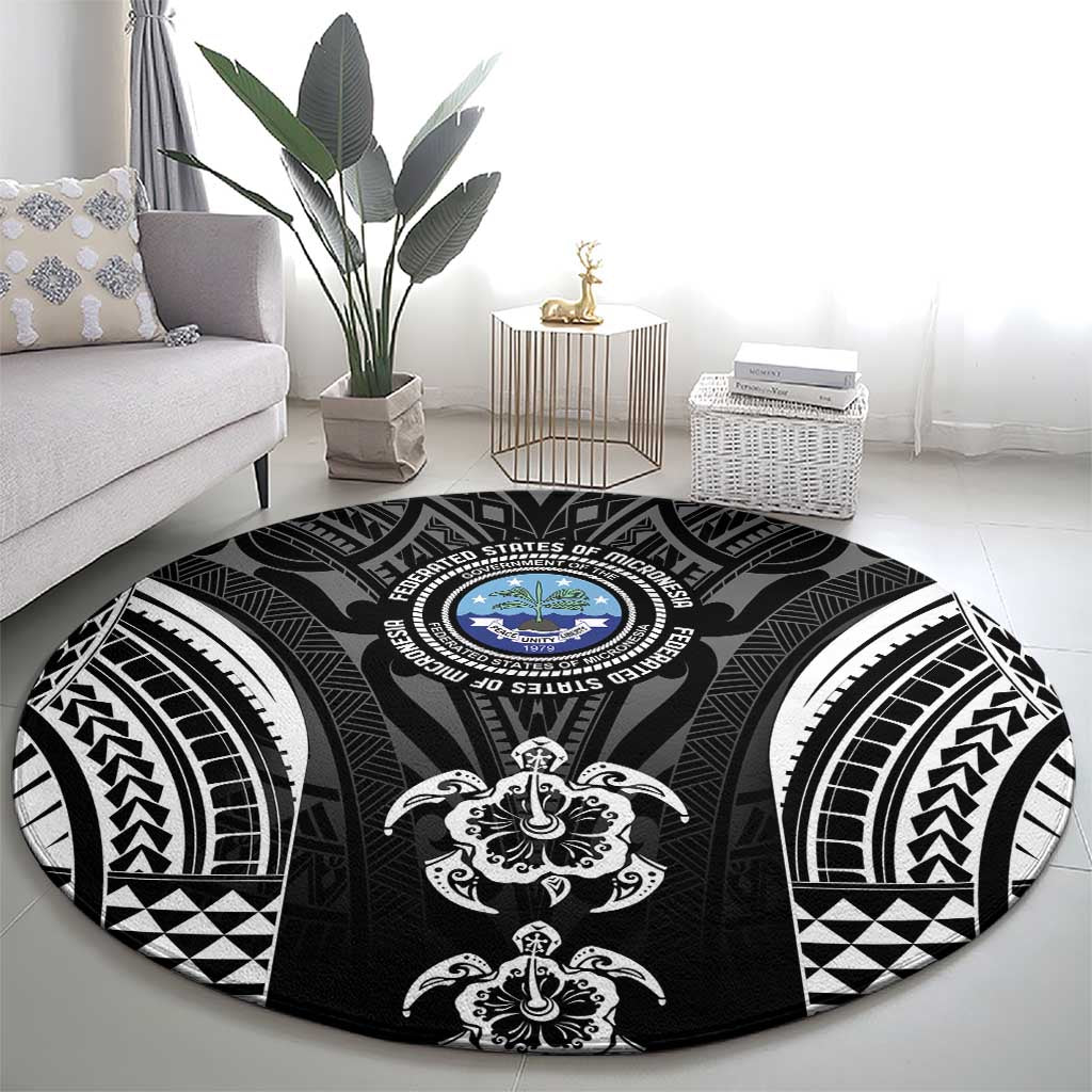 FSM Micronesia Six 9 One Round Carpet Polynesian Tribal Pattern