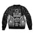FSM Micronesia Six 9 One Sleeve Zip Bomber Jacket Polynesian Tribal Pattern