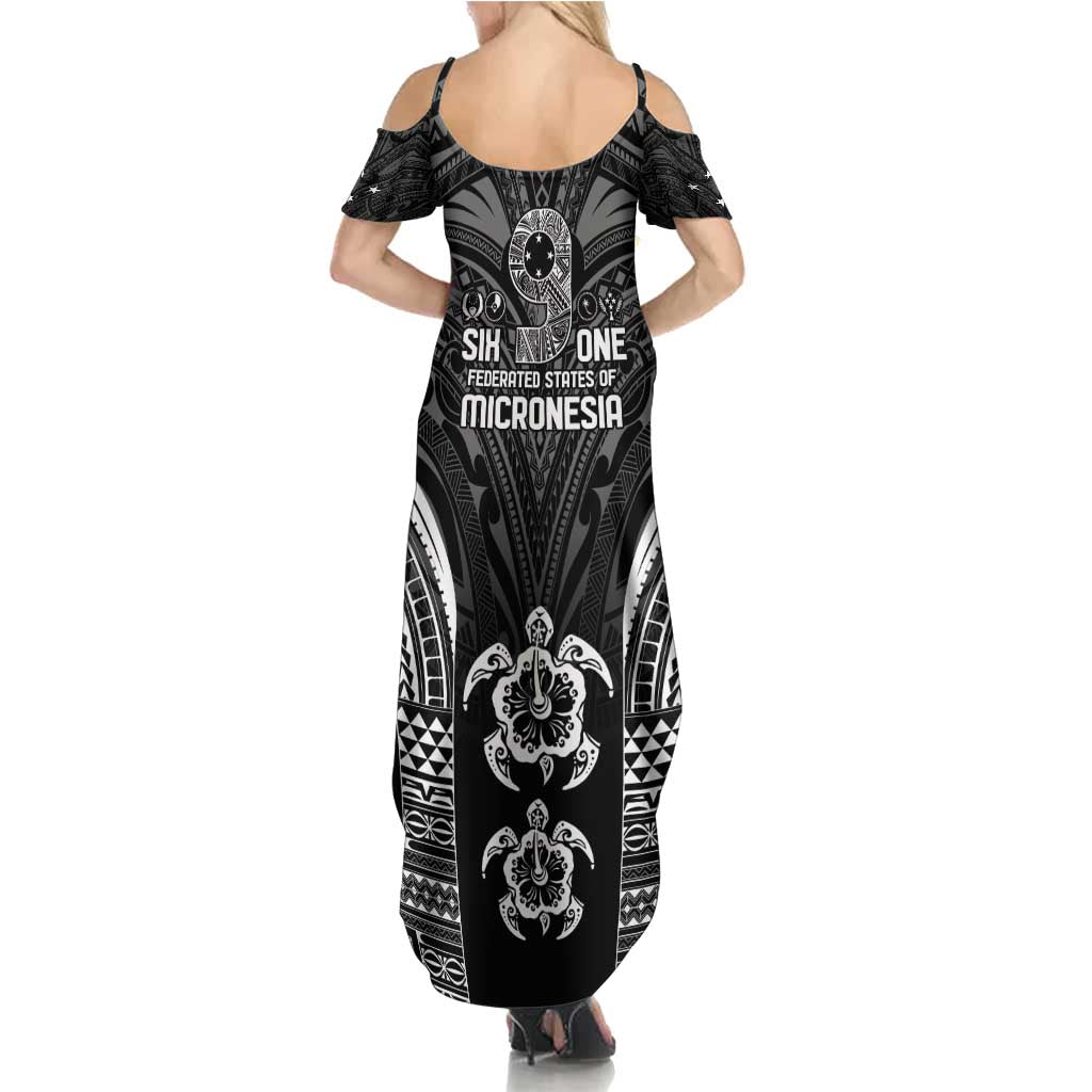 FSM Micronesia Six 9 One Summer Maxi Dress Polynesian Tribal Pattern