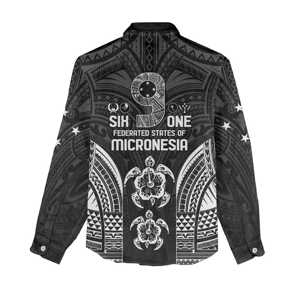 FSM Micronesia Six 9 One Women Casual Shirt Polynesian Tribal Pattern