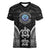 FSM Micronesia Six 9 One Women V-Neck T-Shirt Polynesian Tribal Pattern