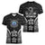 FSM Micronesia Six 9 One Women V-Neck T-Shirt Polynesian Tribal Pattern
