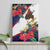 American Samoa Flag Day Since 1900 Canvas Wall Art Samoa Muamua Le Atua Tropical Flowers