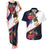 American Samoa Flag Day Since 1900 Couples Matching Tank Maxi Dress and Hawaiian Shirt Samoa Muamua Le Atua Tropical Flowers