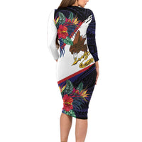 American Samoa Flag Day Since 1900 Family Matching Long Sleeve Bodycon Dress and Hawaiian Shirt Samoa Muamua Le Atua Tropical Flowers LT9 - Polynesian Pride