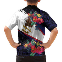 American Samoa Flag Day Since 1900 Family Matching Tank Maxi Dress and Hawaiian Shirt Samoa Muamua Le Atua Tropical Flowers LT9 - Polynesian Pride
