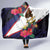 American Samoa Flag Day Since 1900 Hooded Blanket Samoa Muamua Le Atua Tropical Flowers