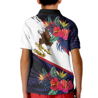 American Samoa Flag Day Since 1900 Kid Polo Shirt Samoa Muamua Le Atua Tropical Flowers