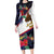 American Samoa Flag Day Since 1900 Long Sleeve Bodycon Dress Samoa Muamua Le Atua Tropical Flowers