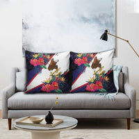 American Samoa Flag Day Since 1900 Pillow Cover Samoa Muamua Le Atua Tropical Flowers LT9 - Polynesian Pride