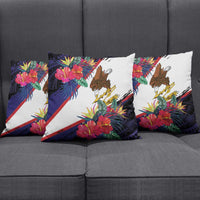 American Samoa Flag Day Since 1900 Pillow Cover Samoa Muamua Le Atua Tropical Flowers LT9 - Polynesian Pride