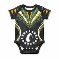 Polynesian Pride Aitutaki Island Baby Onesie Cook Islands Tribal Wave Style LT9 Black - Polynesian Pride