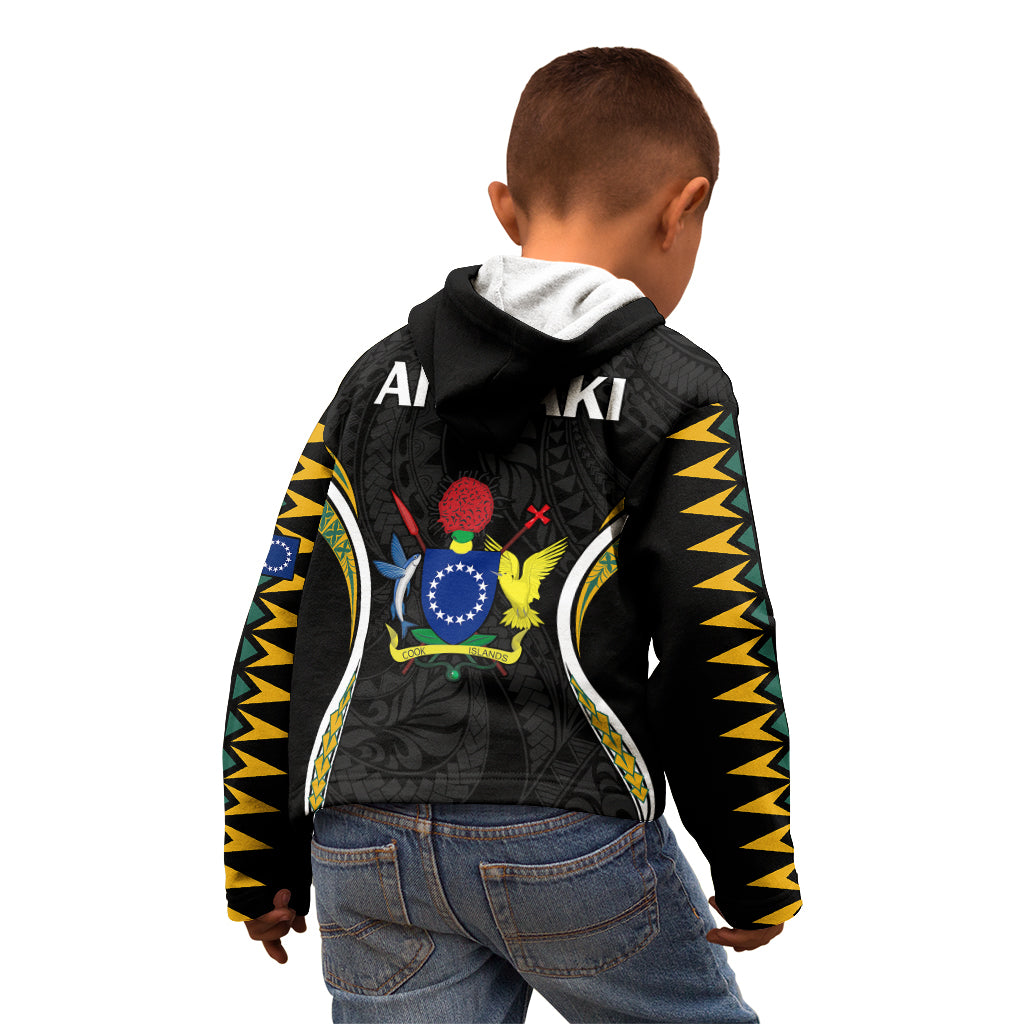 Polynesian Pride Aitutaki Island Kid Hoodie Cook Islands Tribal Wave Style LT9 - Polynesian Pride