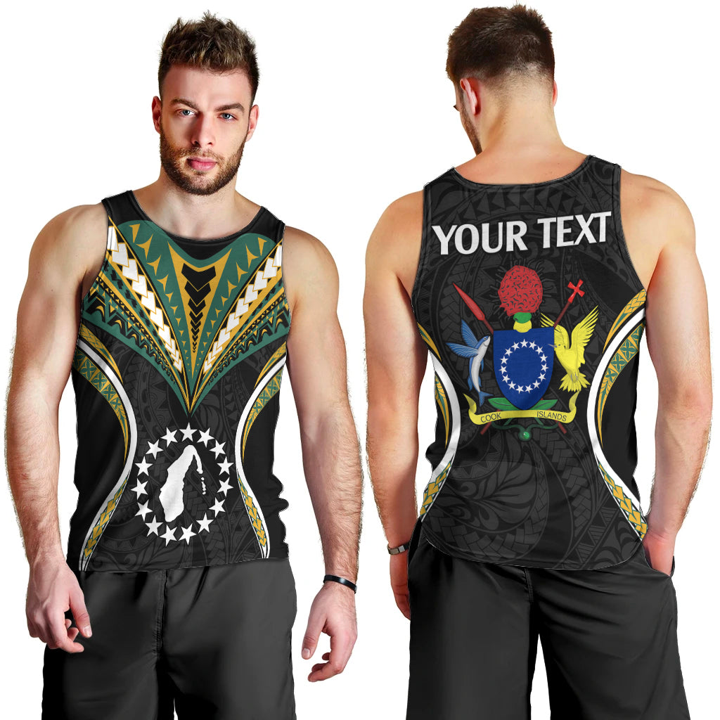 (Personalised) Polynesian Pride Aitutaki Island Men Tank Top Cook Islands Tribal Wave Style LT9 - Polynesian Pride