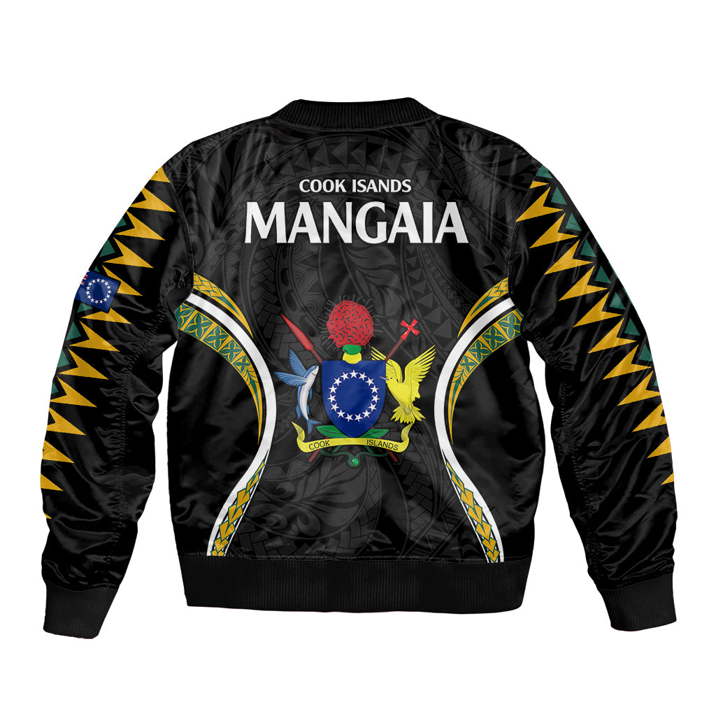 Polynesian Pride Mangaia Island Bomber Jacket Cook Islands Tribal Wave Style LT9 - Polynesian Pride