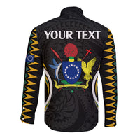 (Personalised) Polynesian Pride Mangaia Island Long Sleeve Button Shirt Cook Islands Tribal Wave Style LT9 - Polynesian Pride