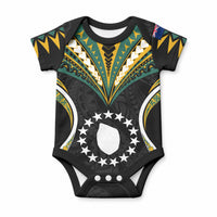Polynesian Pride Mauke Island Baby Onesie Cook Islands Tribal Wave Style LT9 Black - Polynesian Pride