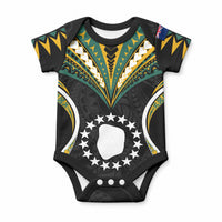 Polynesian Pride Mitiaro Island Baby Onesie Cook Islands Tribal Wave Style LT9 Black - Polynesian Pride