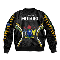 Polynesian Pride Mitiaro Island Sleeve Zip Bomber Jacket Cook Islands Tribal Wave Style LT9 - Polynesian Pride
