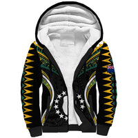 (Personalised) Polynesian Pride Mitiaro Island Sherpa Hoodie Cook Islands Tribal Wave Style LT9 Unisex Black - Polynesian Pride