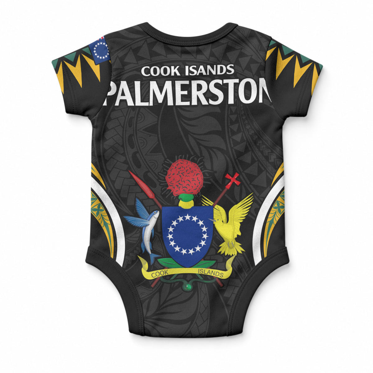 Polynesian Pride Palmerston Island Baby Onesie Cook Islands Tribal Wave Style LT9 - Polynesian Pride