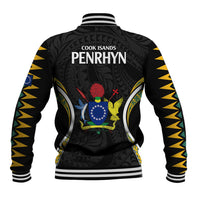 Polynesian Pride Penrhyn Island Baseball Jacket Cook Islands Tribal Wave Style LT9 - Polynesian Pride