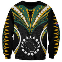 (Personalised) Polynesian Pride Penrhyn Island Sweatshirt Cook Islands Tribal Wave Style LT9 Unisex Black - Polynesian Pride