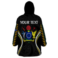 (Personalised) Polynesian Pride Penrhyn Island Wearable Blanket Hoodie Cook Islands Tribal Wave Style LT9 - Polynesian Pride