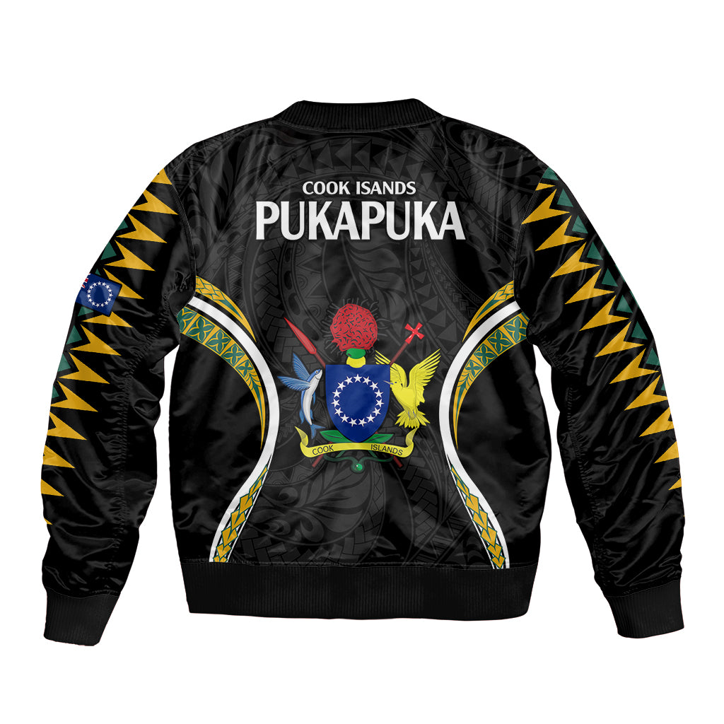 Polynesian Pride Pukapuka Island Bomber Jacket Cook Islands Tribal Wave Style LT9 - Polynesian Pride