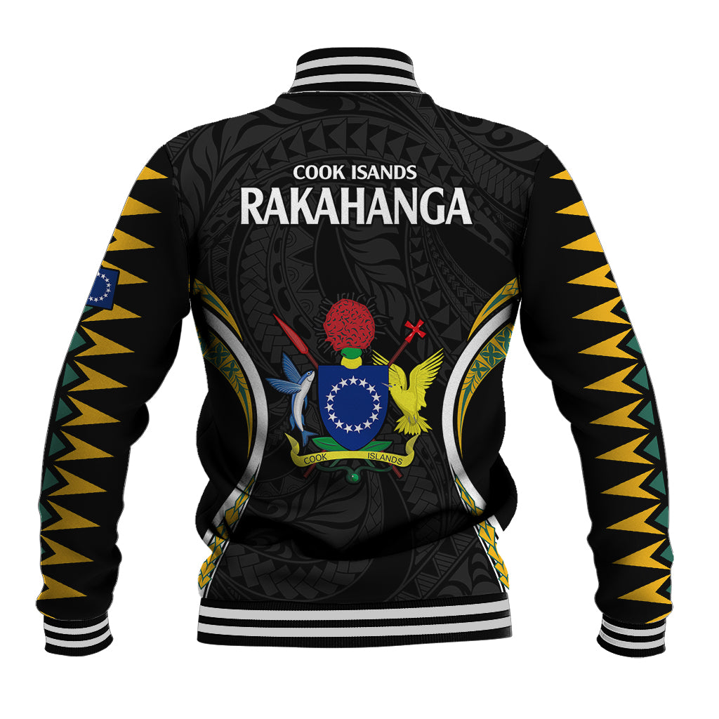 Polynesian Pride Rakahanga Island Baseball Jacket Cook Islands Tribal Wave Style LT9 - Polynesian Pride