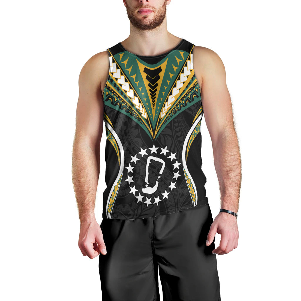 (Personalised) Polynesian Pride Rakahanga Island Men Tank Top Cook Islands Tribal Wave Style LT9 - Polynesian Pride