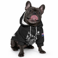 New Zealand Black Rugby Pet Hoodie LT9 - Polynesian Pride