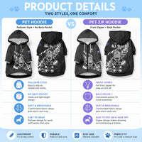 New Zealand Black Rugby Pet Hoodie LT9 - Polynesian Pride